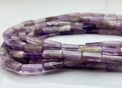 4-5x13 mm Cuboid Tube Shape Multi Purple Color Amethyst Gemstone Beads Purple Flower Amethyst Loose Beads 15.5 Inches Strand #3528