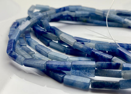 4-5x13 mm Cuboid Tube Shape Blue Aventurine Gemstone Beads Blue Color Aventurine Loose Beads 15.5 Inches Strand #3529