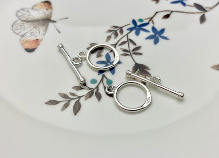 12 mm 925 Sterling Silver/Gold Toggle Clasp With Litter Round Shape Design DIY Jewelry #10137