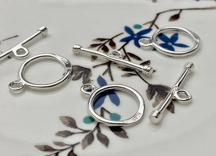 12 mm 925 Sterling Silver/Gold Toggle Clasp With Litter Round Shape Design DIY Jewelry #10137