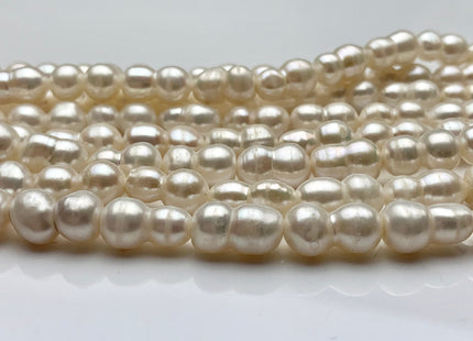 7-8x11-12 mm AAA Peanut Shape Natural White Color Freshwater Pearl Beads Genuine Very Rare Freshwater Baroque Peanut Pearl 32 Pieces #P1371