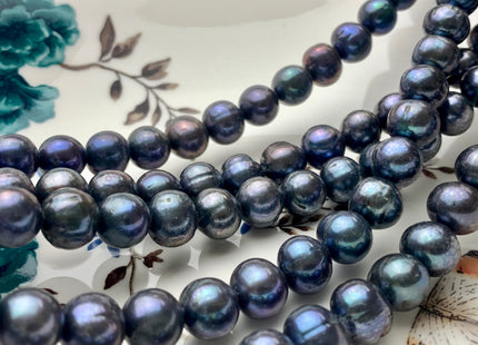 9-10 mm Peacock Potato Freshwater Pearls Beads Genuine Peacock Freshwater Pearls 42 Pieces #P1377