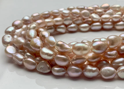 8-9x11-13 mm AAA Natural Pink High Luster Rice Nugget Freshwater Pearl Beads Genuine Rare Natural Soft Pink Freshwater Pearl Nuggets #P1289