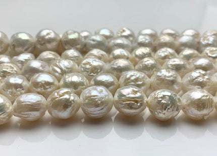 9-12 mm Natural White Baroque Freshwater Pearl Beads Natural White Edison Baroque Pearls Genuine Rare White Baroque Pearls #P1392