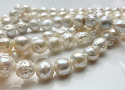 9-12 mm Natural White Baroque Freshwater Pearl Beads Natural White Edison Baroque Pearls Genuine Rare White Baroque Pearls #P1392