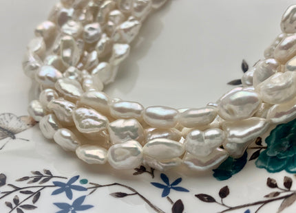 9-11x15-23 mm AA Natural White Biwa Stick Freshwater Pearls Genuine Natural White Stick Pearls Natural Freshwater Pearl Beads #1721