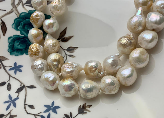 11-12mm 13-16mm Natural Champagne Mixed Pink Baroque Freshwater Pearl Beads Natural Color Baroque Pearls, Genuine Freshwater Pearls #P1396