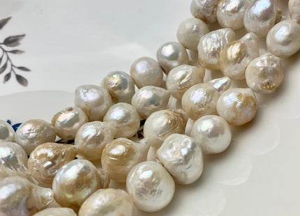 11-12mm 13-16mm Natural Champagne Mixed Pink Baroque Freshwater Pearl Beads Natural Color Baroque Pearls, Genuine Freshwater Pearls #P1396