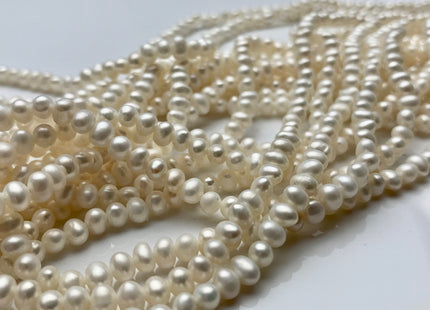 3-4 mm Natural White Small Potato Freshwater Seed Pearl Beads Genuine Small Tiny Freshwater Pearls 108 Beads #P1399