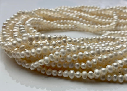 3-4 mm Natural White Small Potato Freshwater Seed Pearl Beads Genuine Small Tiny Freshwater Pearls 108 Beads #P1399