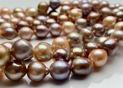 9-11 mm AAA Rare Mixed Natural Mauve Pink Baroque Edison Pearl Genuine High Luster Edison Pearl With Iridescent Color 33-36 Pieces #P1314