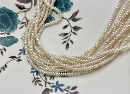 1x2.5-3 mm AA Natural White Potato Button Seed Freshwater Pearl Beads Natural White Pearls Natural Genuine Freshwater Small Tiny Pearl #79