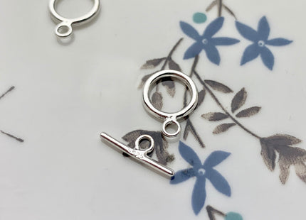 8.5x11.5 mm 925 Sterling Silver Toggle Clasp Genuine 925 Sterling Silver Toggle Findings Round Shape Design DIY Jewelry #10125