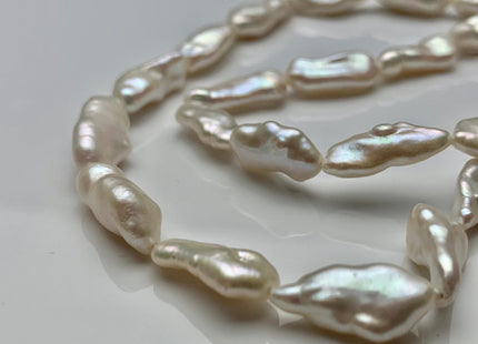 6-7x12-13 mm AA Natural White Keshi Freshwater Pearls Beads Genuine High Luster Rice Nugget Shape Keshi Freshwater Pearl Beads #1922