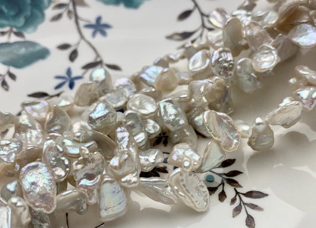7-8x10-12 mm AAA Natural White Keshi Freshwater Pearls Top Drilled Keshi Pearl Beads High Luster Genuine Quality natural Keshi Pearl #P1344