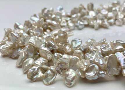 7-8x10-12 mm AAA Natural White Keshi Freshwater Pearls Top Drilled Keshi Pearl Beads High Luster Genuine Quality natural Keshi Pearl #P1344