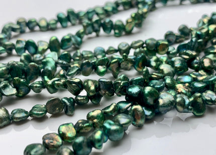 5-6 mm AA Green Color Keshi Nugget Freshwater Pearl Beads Center Drilled Keshi Pearls Genuine Freshwater Tiny Keshi Nugget Pearls #P1348