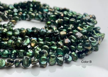 5-6 mm AA Green Color Keshi Nugget Freshwater Pearl Beads Center Drilled Keshi Pearls Genuine Freshwater Tiny Keshi Nugget Pearls #P1348