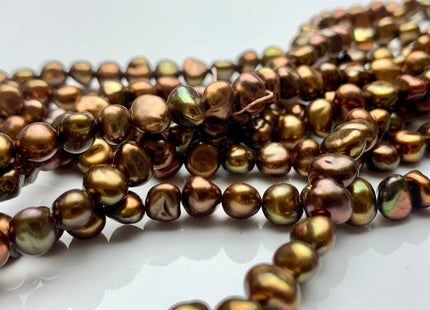 5-6 mm AAA Chocolate Brown Keshi Nugget Freshwater Pearl Bead Center Drilled Keshi Pearls Genuine High Luster Tiny Keshi Nugget Pearl #P1346