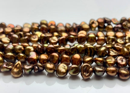 5-6 mm AAA Chocolate Brown Keshi Nugget Freshwater Pearl Bead Center Drilled Keshi Pearls Genuine High Luster Tiny Keshi Nugget Pearl #P1346