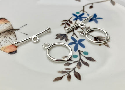 12 mm 925 Sterling Silver/Gold Toggle Clasp With Litter Round Shape Design DIY Jewelry #10137