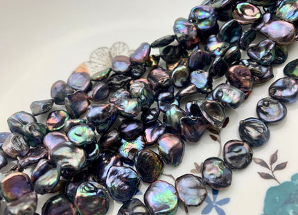 10-11 mm AA Rainbow Peacock Color Keshi Nugget Freshwater Pearl Beads Center Drilled Very Rare High Luster Keshi Nugget Pearl #P1374