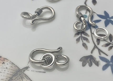10x16 mm 925 Sterling Silver Antique S Shape Hook Bali Clasp Genuine Silver Findings 925 Sterling Silver Clasps DIY Jewelry #10140