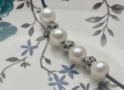 One Piece 5x7.5 mm 925 Sterling Silver Tibetan Style Silver Spacer Ring Genuine Sterling Silver Large Hole Spacer Beads #10149