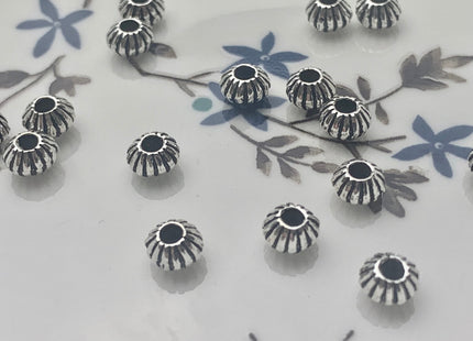 One Piece 4x5.5 mm 925 Sterling Silver Tibetan Style Silver Spacer Ring Genuine Sterling Silver Large Hole Spacer Beads #10150