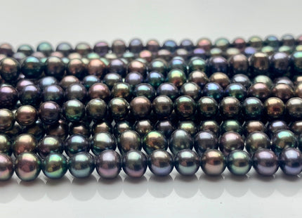 4.5-5 mm AAA Peacock Color Potato Freshwater Pearl Bead Genuine High Luster Peacock Off Round Freshwater Pearls 82 Pieces #P1419