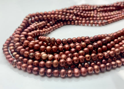 4 mm AAA Brick Red Color Potato Freshwater Pearl Beads Genuine High Luster Brick Pink Tiny Small Potato Freshwater Pearls #P1418