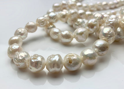 9-12 mm Natural White Baroque Freshwater Pearl Beads Natural White Edison Baroque Pearls Genuine Rare White Baroque Pearls #P1392