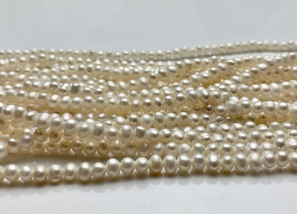 3-4 mm Natural White Small Potato Freshwater Seed Pearl Beads Genuine Small Tiny Freshwater Pearls 108 Beads #P1399
