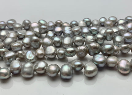 7-8 mm AA Grey Color Top Drilled Freshwater Nugget Pearls, Genuine Natural Color Nugget Pearls #1318