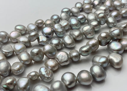 7-8 mm AA Grey Color Top Drilled Freshwater Nugget Pearls, Genuine Natural Color Nugget Pearls #1318