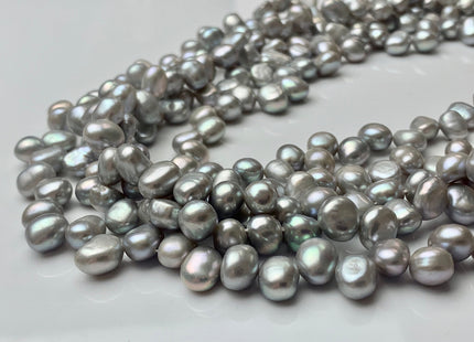 7-8 mm AA Grey Color Top Drilled Freshwater Nugget Pearls, Genuine Natural Color Nugget Pearls #1318