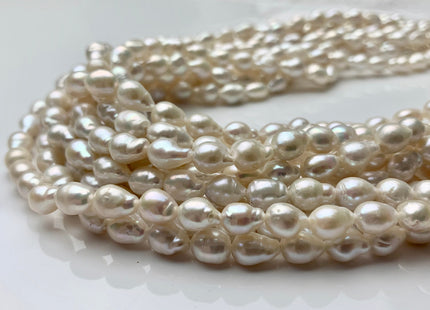 6x7-8 mm AAA Natural White High Luster Baby Edison Baroque Freshwater Pearl Beads Genuine Tear Drop Shape Small Edison Pearls #P1444
