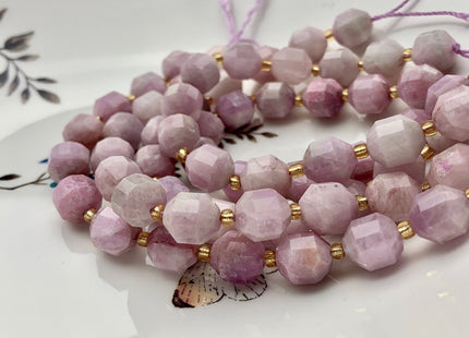 9x10mm 10x11mm AAA Half Strand Faceted Energy Prism Cut Kunzite Gemstone Genuine Double Terminated Points Natural Lavender Purple Bead #3604