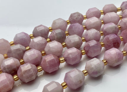 9x10mm 10x11mm AAA Half Strand Faceted Energy Prism Cut Kunzite Gemstone Genuine Double Terminated Points Natural Lavender Purple Bead #3604