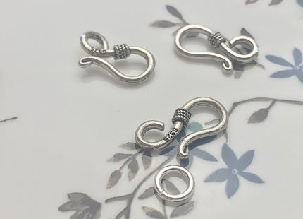 10x16 mm 925 Sterling Silver Antique S Shape Hook Bali Clasp Genuine Silver Findings 925 Sterling Silver Clasps DIY Jewelry #10140