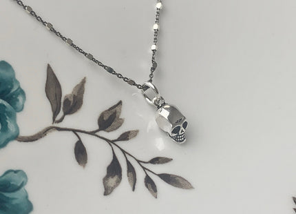 One Piece 5x12 mm 925 Sterling Silver Skull Pendant Findings Skull Antique Bali Design Sterling Silver Pendant #10143