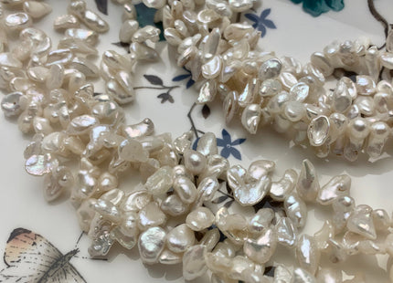 4x7 OR 5x8 OR 6x10-12 mm Natural White Keshi Freshwater Pearl Beads Top Drilled Genuine Natural White Dancing Small Keshi Pearls #P1448