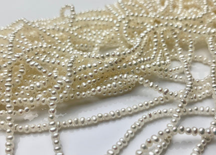 2 mm AAA Very Rare Natural White Tiny Seed Freshwater Pearl Beads Genuine Quality High Luster White Potato Freshwater Seed Pearls #P1455