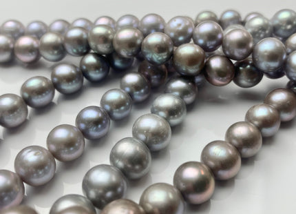 9 mm AAA Gray Color Round Freshwater Pearl Beads Genuine Silver Or Dark Gray Pearl Round Pearl Beads 45 Pieces #P1454