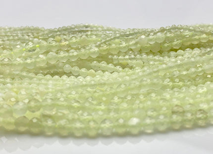 2mm 3mm 4mm Faceted Round Lemon Jade Gemstone Beads Gemmy Yellow Green Color Jade Small Tiny Beads 15.5 Inches Strand #3643