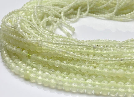 2mm 3mm 4mm Faceted Round Lemon Jade Gemstone Beads Gemmy Yellow Green Color Jade Small Tiny Beads 15.5 Inches Strand #3643