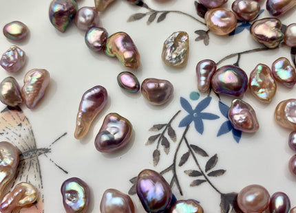 5 Piece AA 5-10 mm High Luster Undrilled Natural Mauve Pink Freshwater Keshi Pearl Beads Genuine Natural Very Rare Keshi Pearls #P1487-A