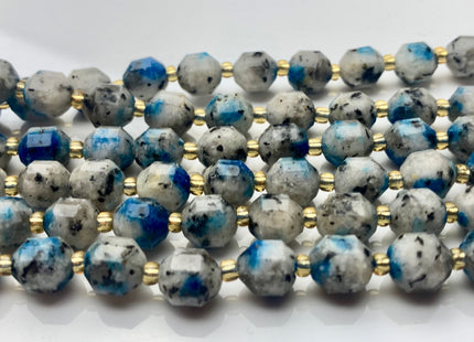 7x8mm 9x10mm Half Strand Faceted Energy Prism Cut K2 Jasper Gemstone Genuine Double Terminated Points Natural Granite K2 Jasper Beads #3663