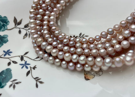 6.5-7 mm AA Natural Light Pink/Peach Pink/Mauve Pink Potato Freshwater Pearls Genuine High Luster Natural Pink Color Freshwater Pearls #1385
