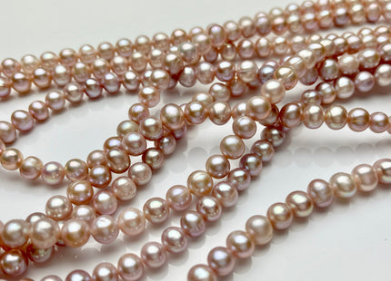 6.5-7 mm AA Natural Light Pink/Peach Pink/Mauve Pink Potato Freshwater Pearls Genuine High Luster Natural Pink Color Freshwater Pearls #1385